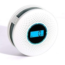 이산화탄소경보기 캠핑 가정 공기질 산소 일산화탄소 측정기 일산화탄소 감지기 연기 고정밀 O 알람 사운드, 01 white