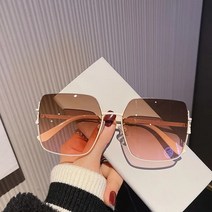 경 초대형 테두리 검은색 차양 선글라스