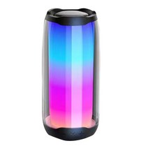 맥동 4PULSE 블루투스 스피커 중저음 무선 야외 숙소 휴대용 방수 화려한 그라데이션 조명, 블랙