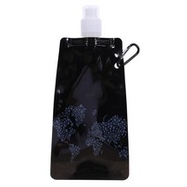 등산백팩 등산용품악세사리 등산용품선물 등산가방 등산스틱 트레킹화 휴대용 초경량 접이식 실리콘 물주머, 01 black