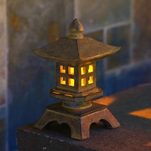 석등 돌 랜턴 안뜰 정원꾸미기 일본식 장식 조각 데코, 일본 등대(실내 배터리 모델)