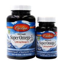 (100정+30정)칼슨 랩스 슈퍼 오메가 3 피쉬 오일 1200 mg, 100캡슐 + 30캡슐개
