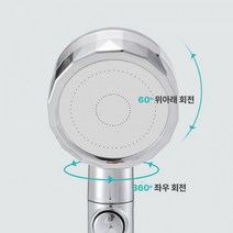 파워샤워헤드 물줄기 강력한 수압쎈샤워기 터보회전, 상세페이지 참조