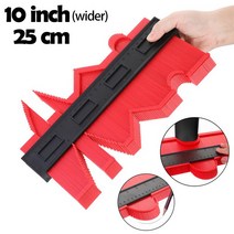 컨투어게이지 형틀 목공용 윤곽게이지 틈새 콘투어플라스틱 프로파일 복사 게이지 3, 25cm 레드(넓게)