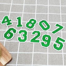 에코백꾸미기 숫자와펜 그린 1SET 바느질없이 의류 리폼 열접착식 패치