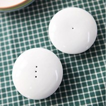 디자인라이프 포슬레인 원형 소금통 후추통 조미료통 양념통 2p 세트