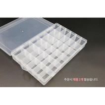 작은소품 비즈 낚시찌 단추 36칸 투명보관함 소품정리, 1개