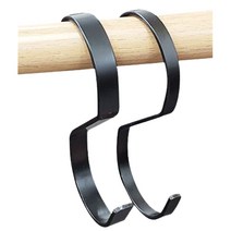 검정 s자고리 휀스망 모자 거치대 책가방 걸이 욕실 청소도구 정리 문에거는 옷걸이 휴대용 가방 s 고리 시계 행거 벨트 스카프 봉걸이 거치대 키 후크 수납 매직 문 7mm 1p