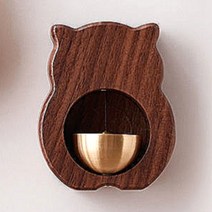 머글리 개업선물 풍경종 현관종 현관문종 윈드차임 무선초인종 후우링, 월넛 부엉이