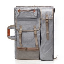 대형 나무 미니 테이불 이젤 휴대용 탁상용 번문가용 책상용 캔버스 배낭 다기능 드로잉 보드 가방 스케치 저장 가방 아트 학생 스케치 미술 용품, 회색