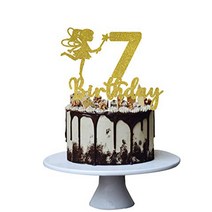 Fairy 7th Girl Birthday Cake Topper for Sweet Baby Seven Decorations Hello Cheers to 7 Years Old P, 1
