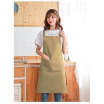 모올글래드 H형 생활방수 앞치마 식당 주방 카페 바리스타 앞치마 로고 자수 나염 가능, H형 빅사이즈 생활방수 앞치마(베이지)