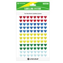 유니온플러스 unionplus 하트스티커홀로그램(328-5/혼합) UL-328-5MX 8x9mm(5색혼합) 1개