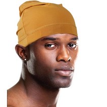 MayaBeauty 새틴 Du-Rags, Gold Spandex Cap