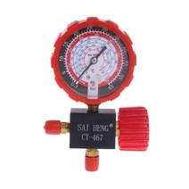 에어컨 3 방향 단일 매니 폴드 게이지 밸브 R134A R404A R22, 01 빨간