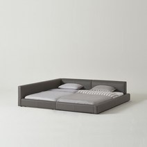 한샘 스테디2 패밀리침대 SS+SS_한쪽가드형 (색상2종 매트별도), A형: 모던 그레이(A)