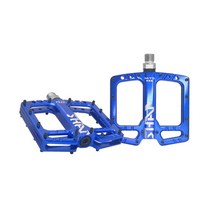 자전거 패들 초경량 미토 산악 페달 씰 3 베어링 광택 중공 미끄럼 방지 플랫 피트 mtb 페달 승마 장비 부품, 푸른