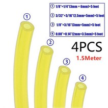 Tygon 가솔린 연료 가스 라인 파이프 튜브 트리머 전기톱 송풍기 압력 와셔 도구 1 개 4, 02 4PCS 1 5Meter