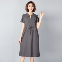 여성 린넨 원피스 반팔 kw15