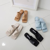 스판 쪼리 뮬 와이드스트랩 스퀘어 뮬슬리퍼 3cm