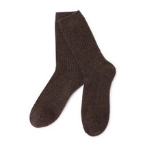 탑텐 22 FW 공용 울 골지 베이직 레귤러 양말 DBR