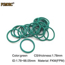가스켓녹색 FKM o 링 ID1.78mm ~ 98.05mm 두께/CS 내유성 산 및 알칼리 씰링 개스킷 FPM o-링, 23 ID11.3x1.78mm  10pcs
