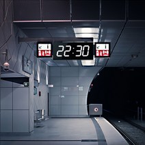 LED시계 대형 양면 디지털 디스플레이 벽시계 LED시계 복도역 병원 상가-40013, 20인치 이상, 옵션04