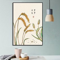 JINGHENG 고급 감나무그림 감그림 생기 캔버스 과일 인테리어 장식, 디자인 18_30x40