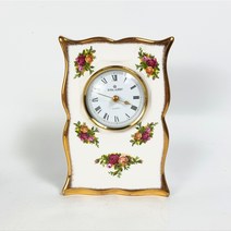 [앤틱] 로얄 알버트 황실장미 테이블 클락 빈티지 탁상시계 예쁜소품