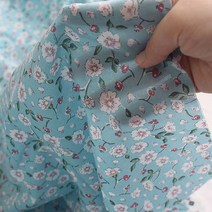 (천마마) 대폭60수아사-봄의꽃3컬러(옷 스카프 소품 이불), 연블루