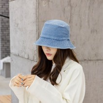 HAT35 사파리 데님 버킷햇 썬캡 남여공용 벙거지모자
