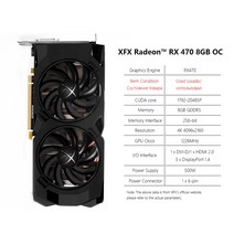 XFX-RX 580 8GB 4GB 2GB 그래픽 카드 AMD GPU Radeon RX590 570 560 550 R7 R9 370 380 비디오 데스크탑 PC, 16 RX470 8GB 2Fan
