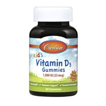 칼슨랩스 어린이 비타민 D3 1000IU 25mcg 내추럴 프루트 구미, 60개입, 1개