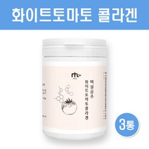 화이트 토마토 분말 가루 하얀 흰토마토 저분자 콜라겐 엘라스틴 히알루론산 무색 카로티노이드 피토엔 피토플루엔 먹는 자외선차단제 이너뷰티 효능 white tomato, 하얀토마토100gx3통