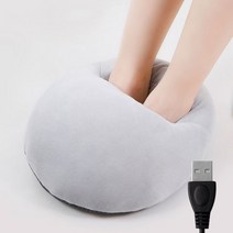 충전식핫팩 USB 핸드워머 미니 손난로5V/2 US 전기 플러시 발 온열 패드 솔리드 컬러 겨울용 신발 워머, 02 GRY