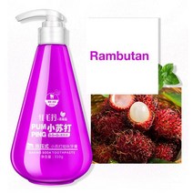 치아미백기 블루라이트 치아 새로운 1PC 310g 베이킹 소다 얼룩 제거 미백 치약 싸움 출혈 잇몸 치아 청소, 02 Rambutan flavor