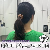 묶음머리 고무줄 곱 창밴드 곱창밴 드 곱창밴드 진주머리끈 샴페인펄 곱창머리끈 머리끈 머리고무줄 진주머리끈