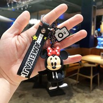 키체인 커플 가방 패션 아이템 미키마우스 인형 에폭시 키링 미니 펜던트, 개, C
