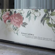 [천삼백케이] [뭉키데코] 고급칼라안개시트-빈티지 로즈플라워02 (180x90cm), 일체형