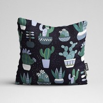 헬로우아티스트 [헬로우아티스트]보테니컬 인테리어 쿠션 선인장에꽃(KAP11)-50cm커버, 선택완료