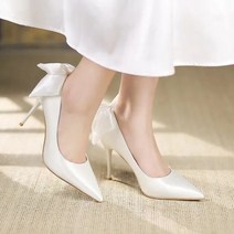 여성 레이디 8cm 슈즈 하이힐 스틸레토 펌프스 2022 여성용 새틴 럭셔리 스카핀 신부 6cm 웨딩 로우힐 발렌타인