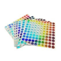 스티커라벨지 1000pcs 스팟 공급 QC 통과 홀로그램 애완 동물 종이 라벨 제품 인증 스티커, [01] Hologram Diamond