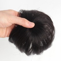 탑커버 정수리가발(블랙) / 인모 부분가발, 상세 참조, 상세 참조