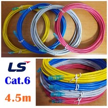 LS전선 UTP CAT6 블루RJ45 랜케이블 4.5m(제작상품), 그레이(다이렉트), 1개