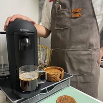 핫라이프 데님 캔버스 바리스타 앞치마 카페 공방 네일샵 미용실 미술 화방 어린이집, 그레이