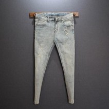 데님 스키니진 남성 도톰한 워싱 데님 팬츠 남파동 슬림라인 발탄성 9부 스키니핏 9부 팬츠