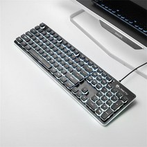 맥용키보드 맥북 호환 RYRA유선 기계식 키보드 백라이트 키 캡 PBT 104 PC 게이머 안티 고스팅 RGB LED 라이트 Mac Windows 용, [05] 05