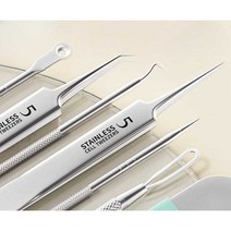 초미세 블랙헤드제거 핀셋 여드름 피지 압출 바늘 집게 핀포인트, 울트라샤프셀클램프-샤프팁(철상자+선물)