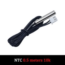 NTC 서미스터 정확도 온도 센서 W1209 0.5m 1/2/3m 방수 10K 1% 3950 와이어 케이블 프로브 아두이노 W1401 용, 5M