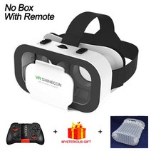 VR 헤드셋 헬멧 모바일 게임용 스마트 가상 현실 안경 폰 3D 컨트롤러가있는, 04 No Box 050 Remote